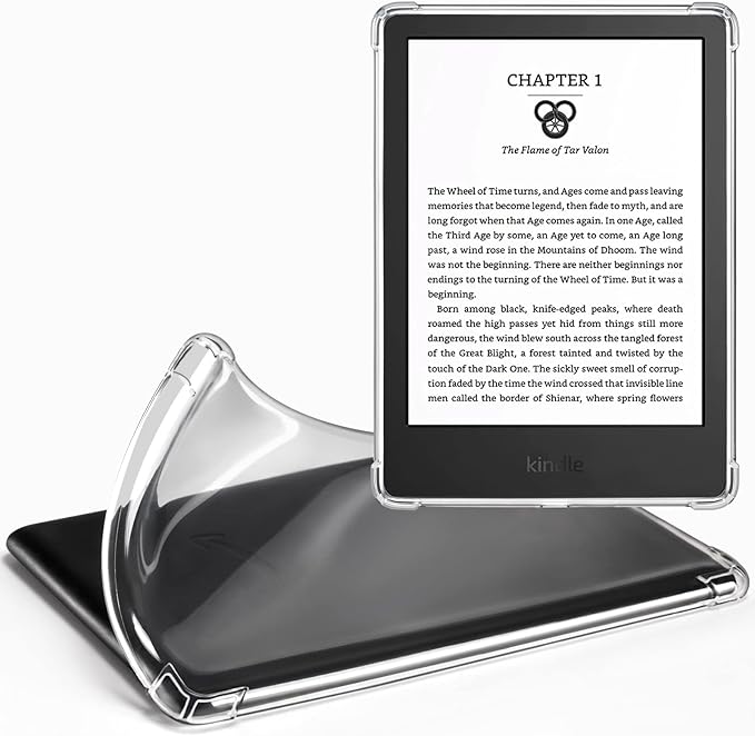 CoBak Hülle für Kindle 11 (2024/2022) 6 Zoll - Durchsichtige Silikon Cover für 11. Generation, Kratzfest