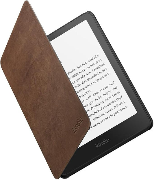 Amazon Kindle Hülle Premiumleder für Paperwhite & Colorsoft (2024) – Wasserdicht, schlank, mit Buchfunktion – 035452