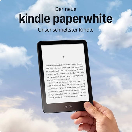 N/A Amazon Kindle Paperwhite (16 GB) – Unser schnellster Kindle mit 7-Zoll-Display, wochenlanger Akkulaufzeit und wasserfest – mit Werbung – sch