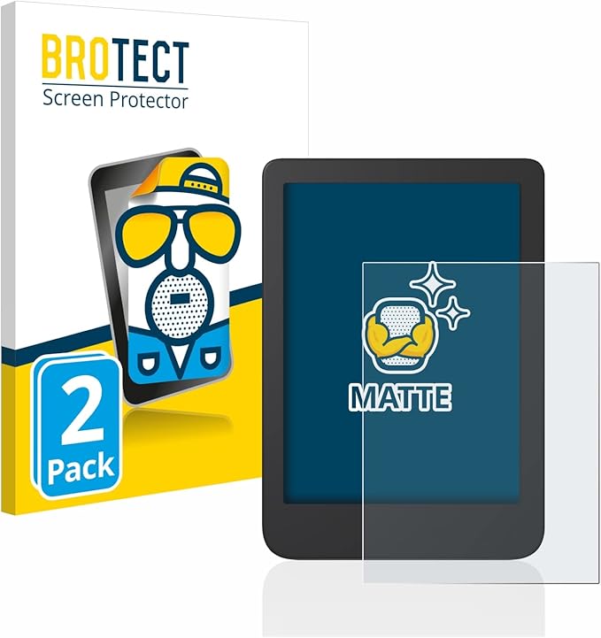 BROTECT Entspiegelungs-Schutzfolie für Tolino Shine 4/5/5 Color 2024 (2 Stück) Matte Anti-Reflex Anti-Fingerprint – 4066208523877