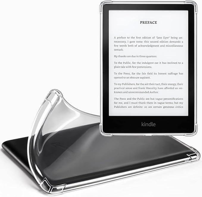 CoBak Klare Hülle für Kindle Paperwhite 11. Generation 2021 & Signature Edition 6,8 Zoll - Transparente Silikon-Schutzhülle