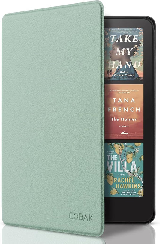 CoBak Hülle für Kindle Paperwhite 12th Gen 2024 & Colorsoft 7 Zoll – Smart Cover mit Auto Sleep/Wake, Salbeigrün