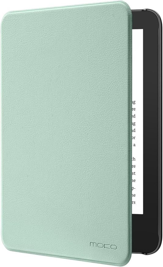 MoKo Hülle für Kindle 11. Generation (2024/2022) 6" – Schutzhülle mit Auto Wake/Sleep, PU-Leder, Agaven Grün