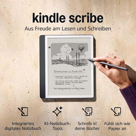 N/A Amazon Kindle Scribe (32 GB) – 10,2 Zoll E-Reader mit Premium-Eingabestift, Notizbuch-Funktion und Blendfreiem Display