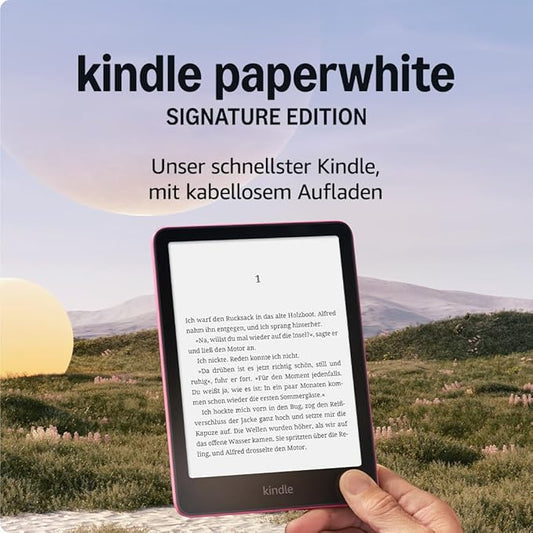 N/A Amazon Kindle Paperwhite Signature Edition (32 GB) – Schnellster Kindle mit automatischem Frontlicht, kabellosem Aufladen & wochenlanger Akk