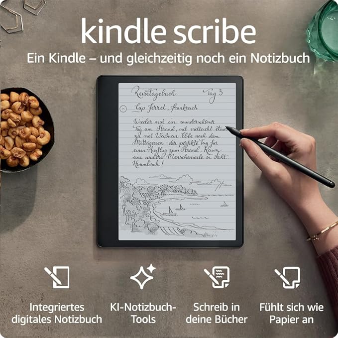 N/A Kindle Scribe (2022) 16 GB – Digitales Notizbuch mit 10,2 Zoll Paperwhite Display & Premium-Eingabestift