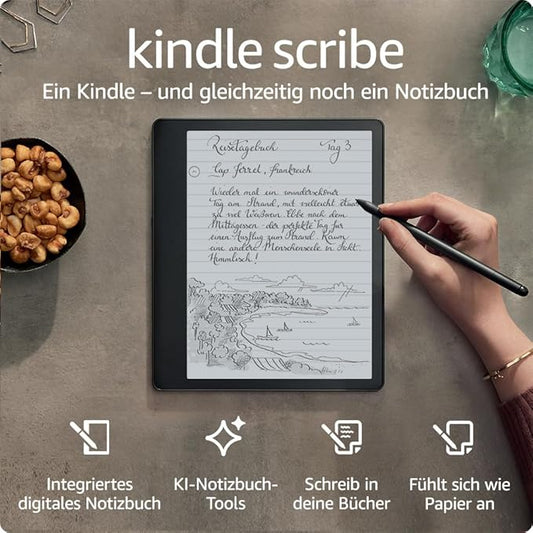 N/A Kindle Scribe (2022) 16 GB – Digitales Notizbuch mit 10,2 Zoll Paperwhite Display & Premium-Eingabestift
