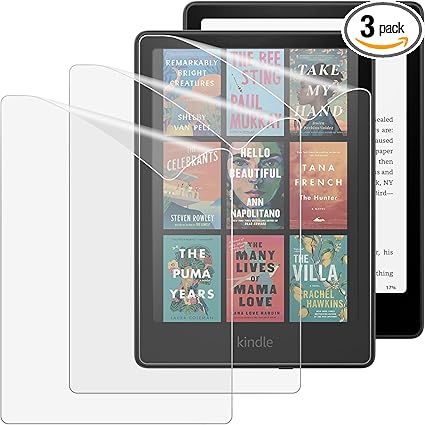 MoKo 3er Pack Schutzfolie für Kindle Paperwhite 7 Zoll 12. Generation 2024 & Colorsoft Signature Edition, Anti-Glare Premium PET-Displayschu