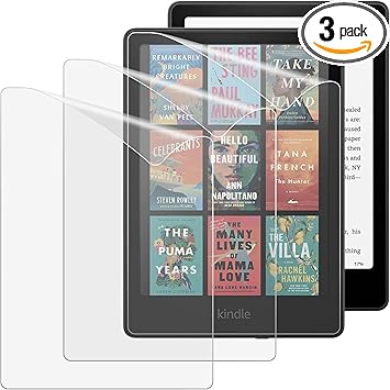 MoKo 3er Pack Schutzfolie für Kindle Paperwhite 7 Zoll 12. Generation 2024 & Colorsoft Signature Edition, Anti-Glare Premium PET-Displayschu