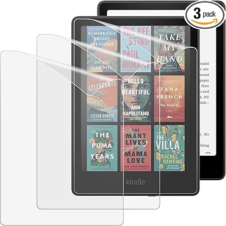 MoKo 3er Pack Schutzfolie für Kindle Paperwhite 7 Zoll 12. Generation 2024 & Colorsoft Signature Edition, Anti-Glare Premium PET-Displayschu