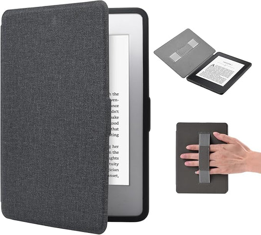 BHHB Kindle Paperwhite Hülle 6" für 5./6./7. Gen (2012,2013,2015) mit Magnethalterung, Handschlaufe & Auto Sleep/Wake – Signature Edition Sc